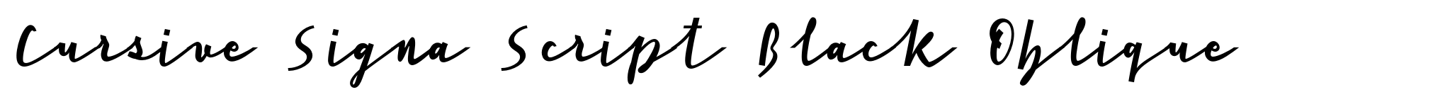 Cursive Signa Script Black Oblique image